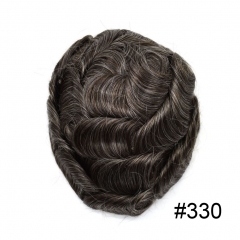 330#Dark Brown with 30% Grey fiber